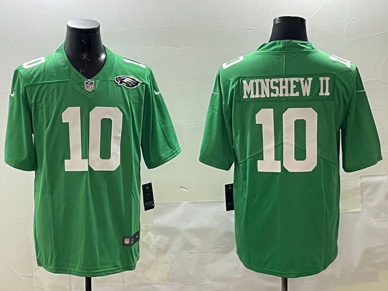Men Philadelphia Eagles #10 Minshew ii Green Throwback 2025 Nike Vapor Limited NFL Jersey style 4->philadelphia eagles->NFL Jersey